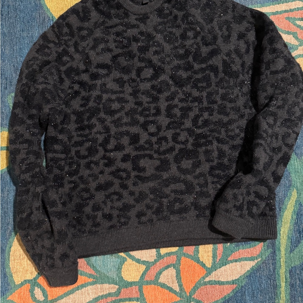 Lululemon Black Leopard Print Sweater